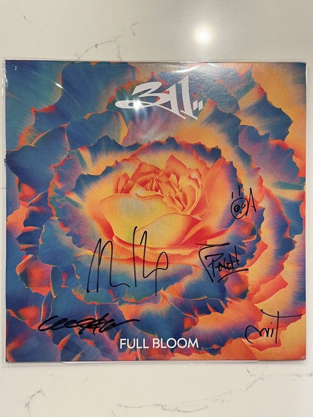311 Signed Autographed Full Bloom Vinyl Indie Exclusive clear with blue swirls